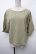 axes femme / ボタン付きドルマンプルオーバー  グリーン S-26-02-13-029-AX-TS-AS-ZS
