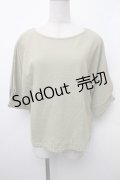 axes femme / ボタン付きドルマンプルオーバー  グリーン S-26-02-13-029-AX-TS-AS-ZS