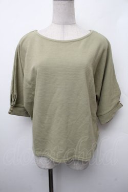 画像1: axes femme / ボタン付きドルマンプルオーバー  グリーン S-26-02-13-029-AX-TS-AS-ZS