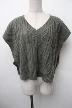 画像1: axes femme / ニットベスト  グリーン S-26-02-13-031-AX-TO-AS-ZS