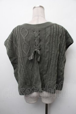 画像2: axes femme / ニットベスト  グリーン S-26-02-13-031-AX-TO-AS-ZS