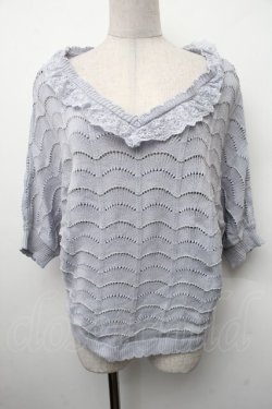 画像1: axes femme / ニットドルマントップス  サックス S-26-02-13-033-AX-TO-HR-ZS