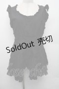 metamorphose / フリルエプロン  黒 S-26-02-13-041-ME-TO-HR-ZS