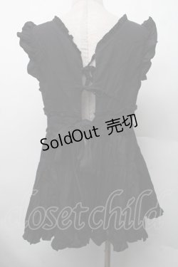 画像2: metamorphose / フリルエプロン  黒 S-26-02-13-041-ME-TO-HR-ZS