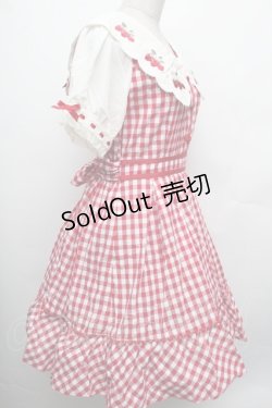 画像2: LIZ LISA / ストロベリーレースギンガムワンピース  赤Ｘ白 S-26-02-15-038-LO-OP-AS-ZS