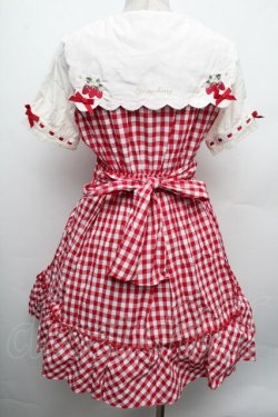 画像3: LIZ LISA / ストロベリーレースギンガムワンピース  赤Ｘ白 S-26-02-15-038-LO-OP-AS-ZS