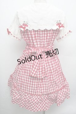 画像3: LIZ LISA / ストロベリーレースギンガムワンピース  赤Ｘ白 S-26-02-15-038-LO-OP-AS-ZS