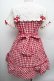 画像3: LIZ LISA / ストロベリーレースギンガムワンピース  赤Ｘ白 S-26-02-15-038-LO-OP-AS-ZS (3)