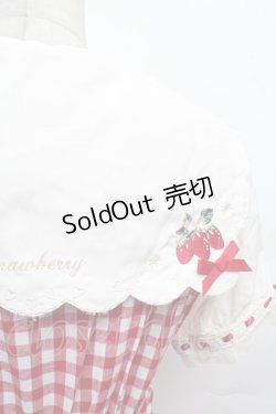 画像4: LIZ LISA / ストロベリーレースギンガムワンピース  赤Ｘ白 S-26-02-15-038-LO-OP-AS-ZS