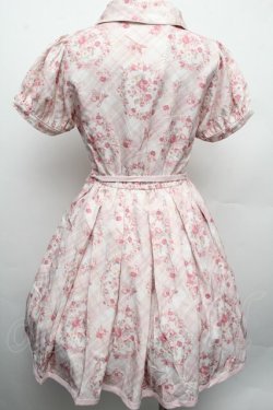 画像2: LIZ　LISA / チェック額縁花柄ワンピース  ピンク S-26-02-15-039-LO-OP-AS-ZS