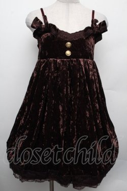 画像1: LIZ LISA / ベロアキャミソールワンピース  ブラウン S-26-02-15-041-LO-TO-AS-ZS