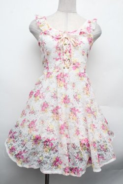 画像1: LIZ LISA / 花柄レースチュニック  ピンク S-26-02-15-043-LO-TO-HR-ZS