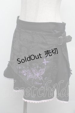 画像3: h.Jelly HONEY / 蝶刺 ジャガードスカート  黒 S-26-02-15-056-HN-SK-HR-ZS