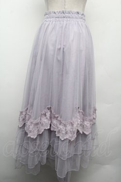 画像2: axes femme / ローズ付ドレープチュールスカート F ラベンダー S-26-02-15-060-AX-SK-TE-ZS