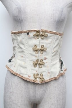 画像1: ALICE and the PIRATES / Marionette Chris柄ショートコルセット  オフ S-26-02-15-011-PA-TO-AS-ZS