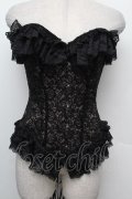 PrivateSquare. / ローズレースコルセット  黒ｘベージュ S-26-02-15-013-LO-ZA-HR-ZS