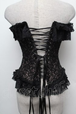 画像2: PrivateSquare. / ローズレースコルセット  黒ｘベージュ S-26-02-15-013-LO-ZA-HR-ZS