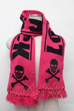 画像1: SUPER LOVERS / プリントマフラー  ピンク S-26-02-15-002-PU-ZA-HR-ZS