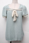 axes femme / /シフォンプリーツトップス  ミント S-26-02-15-020-AX-TO-HR-ZS