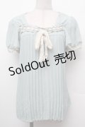 axes femme / /シフォンプリーツトップス  ミント S-26-02-15-020-AX-TO-HR-ZS