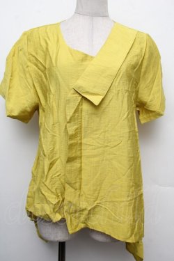 画像1: axes femme / デザインプルオーバー  イエロー S-26-02-15-021-AX-TO-AS-ZS