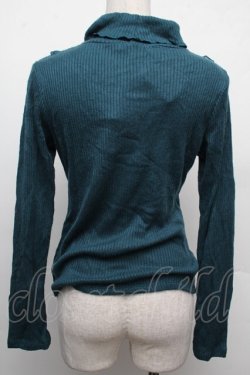 画像2: axes femme / レース切り替えテレコニットソー  グリーン S-26-02-15-025-AX-TO-AS-ZS