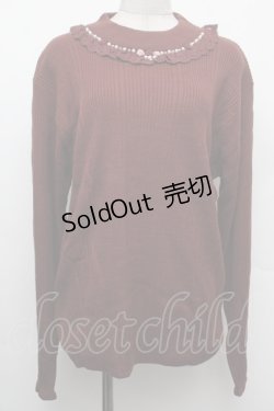 画像1: axes femme / バラボトルネックニットプルオーバー 3L ブラウン S-26-02-15-027-AX-TO-AS-ZT526