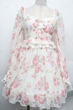 画像1: LIZ LISA / LIZ LISA×魔法少女まどかマギカ/ローズ柄ワンピース  オフ S-26-02-15-030-LO-OP-AS-ZS