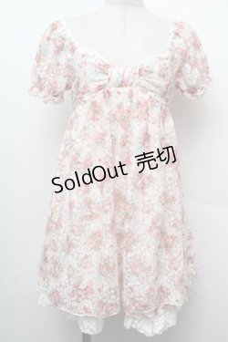 画像1: LIZ LISA / 花柄レースチュニック  ピンク S-26-02-15-031-LO-TO-HR-ZS