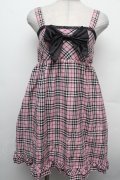 TRALALA / タータンチェックキャミワンピース  ピンク S-26-02-15-035-LO-OP-AS-ZS