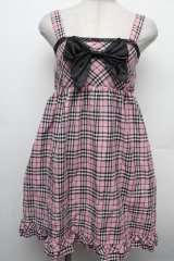 TRALALA / タータンチェックキャミワンピース  ピンク S-26-02-15-035-LO-OP-AS-ZS
