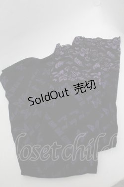 画像1: h.Jelly HONEY / レッグカバー  黒ｘ紫 S-26-02-15-004-HN-ZA-HR-ZS