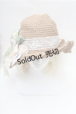 画像2: Hoshibako Works / チェルシーガールソフト麦わらハット  ベージュ S-26-02-17-005-LO-AC-AS-ZS