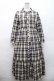 画像1: evelyn / チェックティアードワンピース  紺ｘオフ S-26-02-17-032-LO-OP-AS-ZS (1)