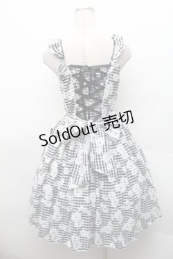 画像2: BABY,THE STARS SHINE BRIGHT / Fragrant Floral Menuet ジャンパースカート  黒ｘ白 S-26-02-17-034-BA-OP-HR-ZS