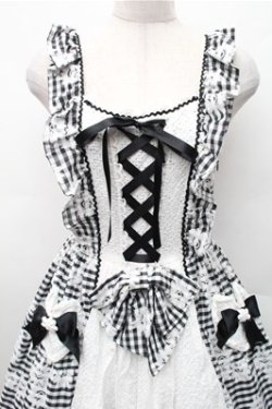 画像3: BABY,THE STARS SHINE BRIGHT / Fragrant Floral Menuet ジャンパースカート  黒ｘ白 S-26-02-17-034-BA-OP-HR-ZS