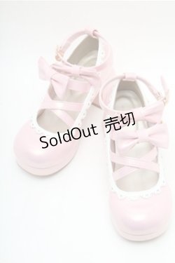 画像1: axes femme kawaii / ダブルリボンスカラップパンプス M ピンク S-26-02-17-006-AX-SH-HR-ZS