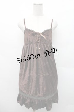 画像1: LIZ LISA / ベロアキャミソールワンピース  ブラウン S-26-02-17-039-LO-TO-AS-ZS