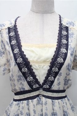 画像3: axes femme / ブーケストライプワンピース  オフｘ紺 S-26-02-17-041-AX-OP-AS-ZS