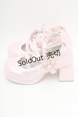 画像2: axes femme kawaii / ダブルリボンスカラップパンプス M ピンク S-26-02-17-006-AX-SH-HR-ZS