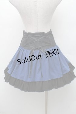 画像2: ALGONQUINS / ふんわりティアードスカート  黒ｘ青 S-26-02-17-042-AL-SK-AS-ZS