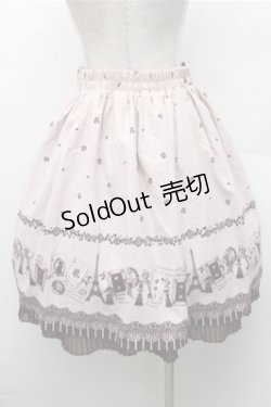 画像2: axes femme / 単色パネルパリ柄スカート  ピンク S-26-02-17-045-AX-SK-AS-ZS