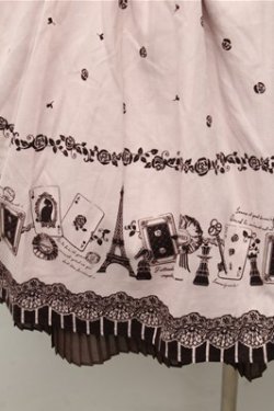 画像3: axes femme / 単色パネルパリ柄スカート  ピンク S-26-02-17-045-AX-SK-AS-ZS