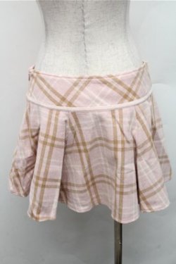 画像2: LIZ LISA / チェックスカート  ピンクｘベージュ S-26-02-17-047-LO-SK-AS-ZS