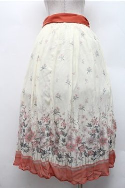 画像2: axes femme / アネモネ柄パイピングスカート  オフ S-26-02-17-051-AX-SK-AS-ZS