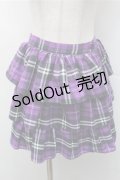 SEXY DYNAMITE LONDON / タータンチェックティアードスカート  紫 S-26-02-17-052-PU-SK-HR-ZS