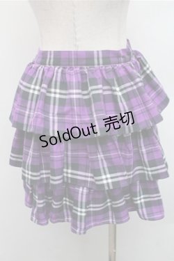 画像2: SEXY DYNAMITE LONDON / タータンチェックティアードスカート  紫 S-26-02-17-052-PU-SK-HR-ZS