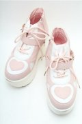LOLITA / 厚底スニーカー M ピンクｘオフ S-26-02-17-007-LO-SH-HR-ZS