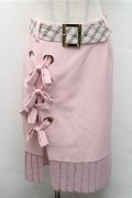 Swankiss / 裾チュールタイトスカート  ピンク S-26-02-17-057-CA-SK-AS-ZS