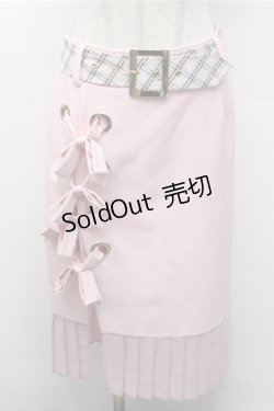 画像1: Swankiss / 裾チュールタイトスカート  ピンク S-26-02-17-057-CA-SK-AS-ZS